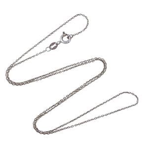 Estate Indonesia Sterling Silver 925 Cable Link Chain Necklace 18"